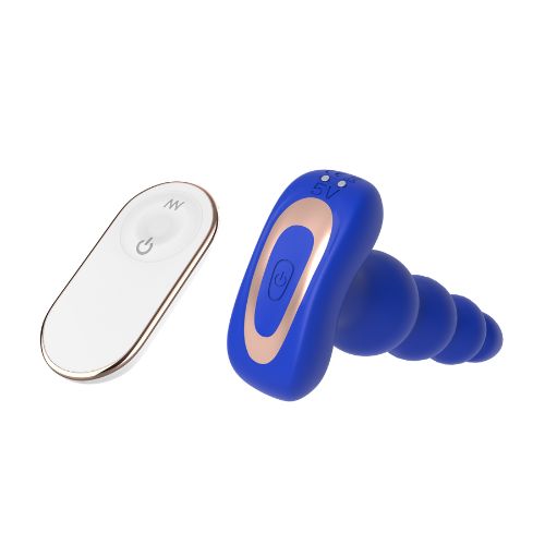 Cheeky Love Remote Anal Bead Blue Silicone from Nice 'n' Naughty