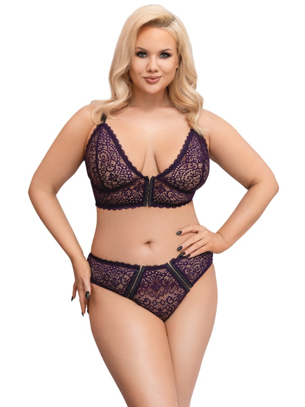 Cottelli Collection Bralette and Brief Set Black from Nice 'n' Naughty