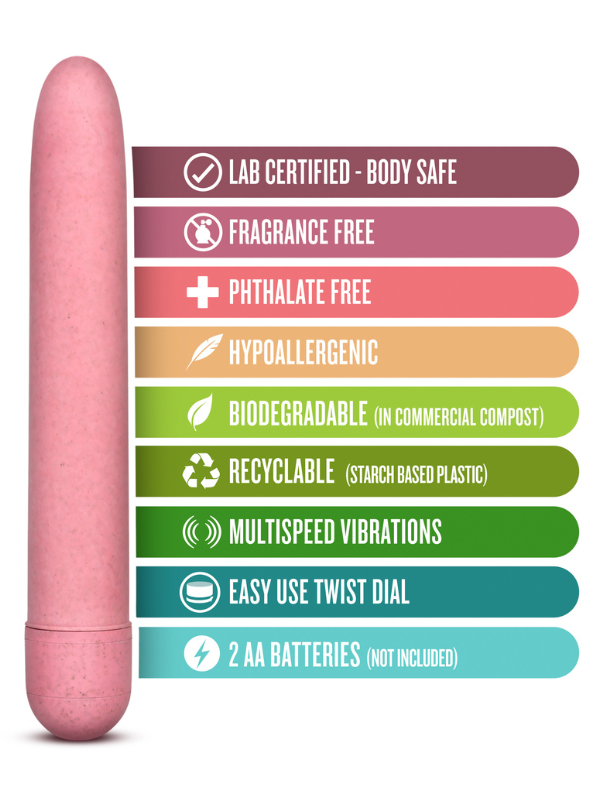 Gaia Biodegradable Eco Vibrator Pink from Nice 'n' Naughty
