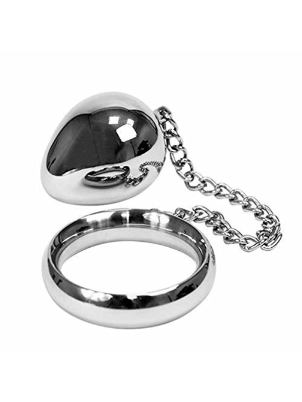 Nice 'n' Naughty Donut Cock Ring w Anal Egg Stainless Steel from Nice 'n' Naughty