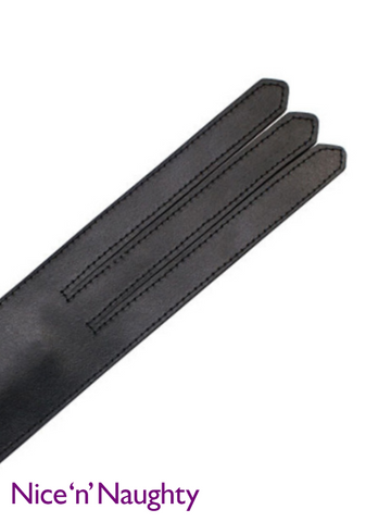 Nice 'n' Naughty Three Line Leather Paddle Black Leather from Nice 'n' Naughty