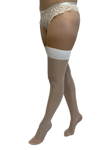 Pamela Mann Sheer Shine Stockings White from Nice 'n' Naughtyv