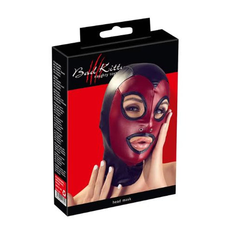 Bad Red Mask Bad Kitty Two Tone Head Mask | Masks & Hoods | Nice 'n' Naughty