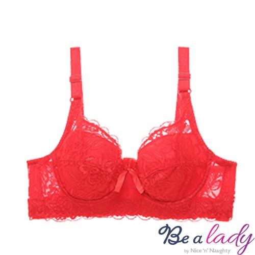 Be a lady Trueform Illusion Lace Bra Red from Nice 'n' Naughty