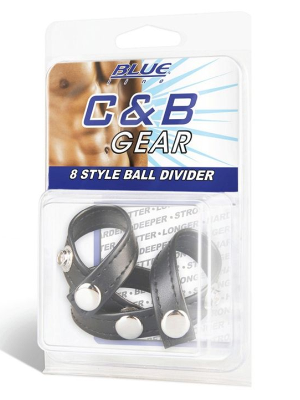 Blue Line 8 Style Ball Divider Black from Nice 'n' Naughty