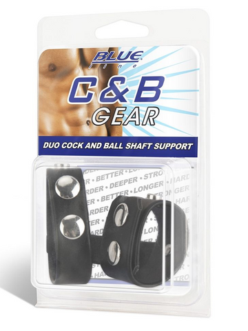 Blue Line Duo Cock And Ball Shaft Support Black from Nice 'n' Naughty