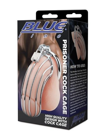 Blue Line Prisoner Cock Cage Silver from Nice 'n' Naughty