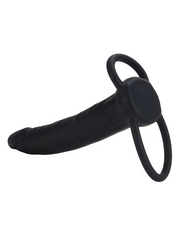 CalExotics Love Rider Silicone Dual Penetrator Strap On Black from Nice 'n' Naughty