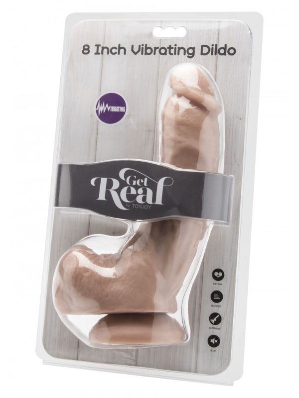 Get Real Vibrating Dildo With Balls from Nice 'n' Naughty