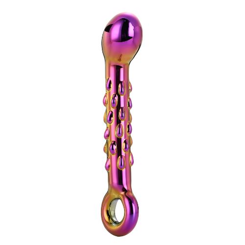 Glamour Glass Ribbed G-Spot Dildo from Nice 'n' Naughty