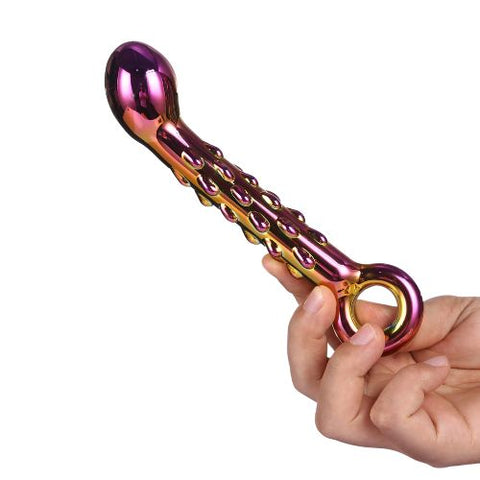 Glamour Glass Ribbed G-Spot Dildo from Nice 'n' Naughty