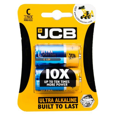JCB Ultra Alkaline C Batteries 2 Pack from Nice 'n' Naughty