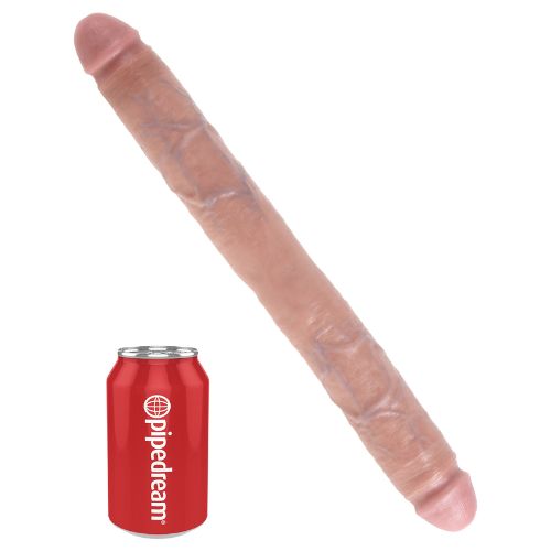 King Cock 16" Thick Double-Ended Dildo Light Skin Tone from Nice 'n' Naughty