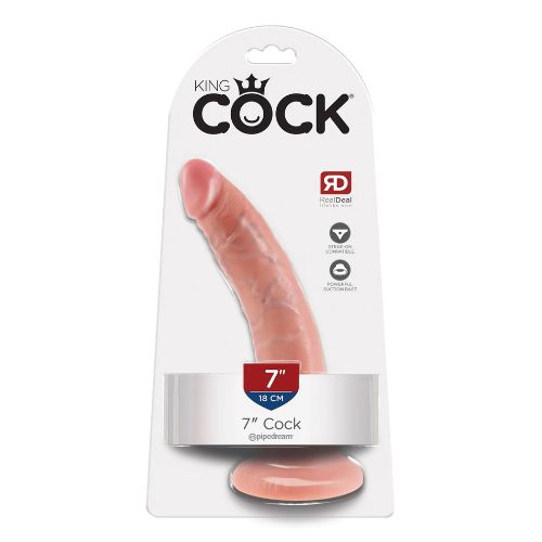 King Cock 7" Dildo Light Skin Tone from Nice 'n' Naughty