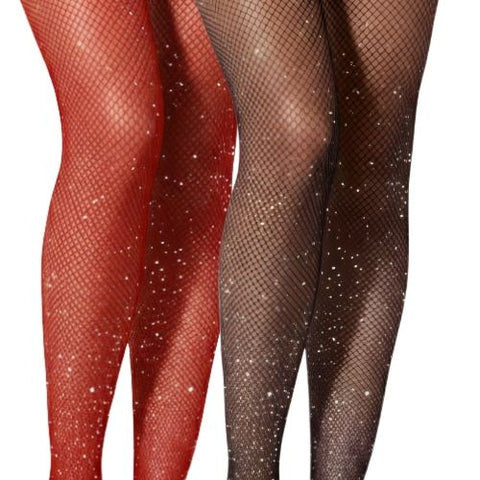 Lace by LJ Fishnet Thigh High Stockings with Rhinestones from Nice 'n' Naughty