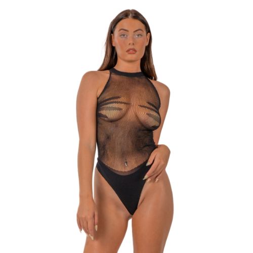 Lace by LJ Opaque Bodysuit Black from Nice 'n' Naughty