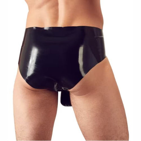 Late X Latex Pants With Penis Sleeve Black from Nice 'n' Naughty