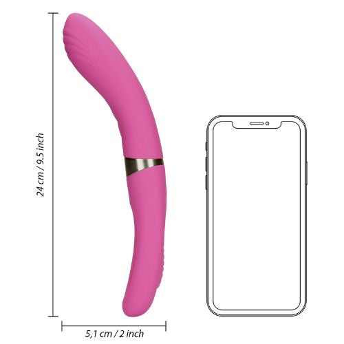 Loveline Double-Sided Flapping Vibrator Pink Silicone from Nice 'n' Naughty