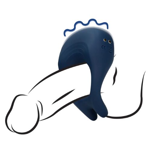 Loveline Pointed Vibrating Cock Ring Baltic Blue from Nice 'n' Naughty