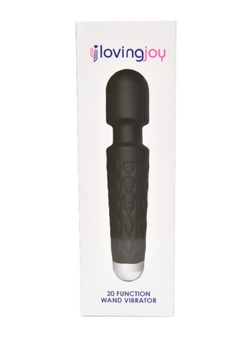 Loving Joy 20 Function Wand Vibrator Black from Nice 'n' Naughty