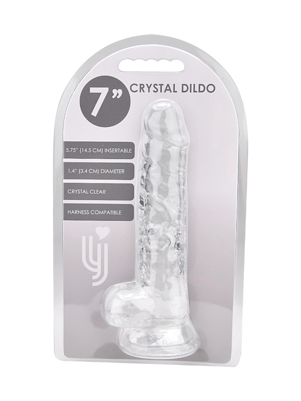 Loving Joy Crystal Dildo with Balls Clear from Nice 'n' Naughty