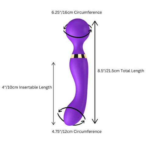 Loving Joy Dual Ended Wand Vibrator Purple from Nice 'n' Naughty