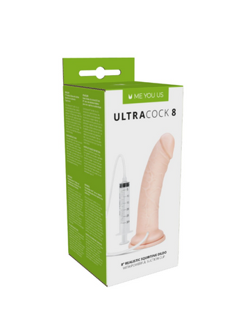 Me You Us Ultra Cock Realistic Squirting Dildo 8 inch Light Skin Tone from Nice 'n' Naughty
