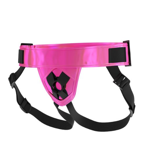 Mina Lustre Strap-On Harness Pink from Nice 'n' Naughty