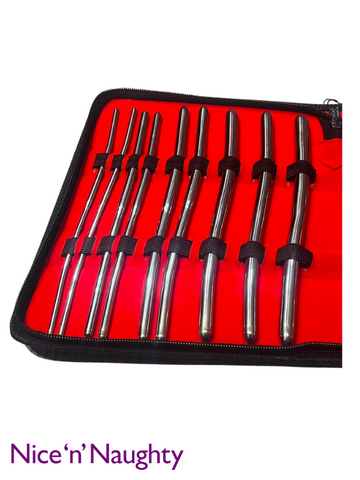 Nice 'n' Naughty Double End Dilator 14 Piece Set Stainless Steel from Nice 'n' Naughty