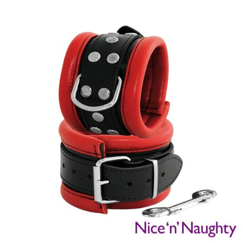 Nice 'n' Naughty Leather Padded Wrist Cuffs from Nice 'n' Naughty