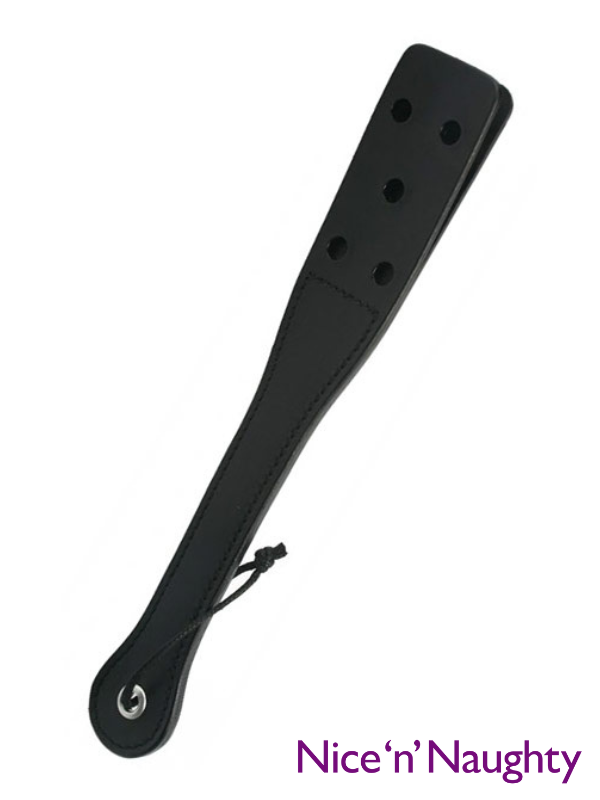 Nice 'n' Naughty Leather Paddle w Holes from Nice 'n' Naughty