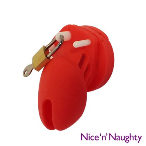 Nice 'n' Naughty Silicone Chastity Device Red Small from Nice 'n' Naughty