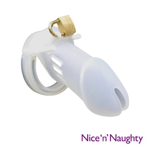 Nice 'n' Naughty Silicone Chastity Device White Large from Nice 'n' Naughty