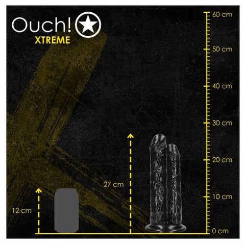 Ouch! Double Titan Realistic Double Dildo Black from Nice 'n' Naughty