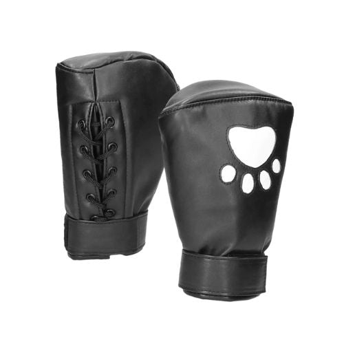 Ouch! Puppy Mittens Neoprene Mittens Boxing Gloves Black from Nice 'n' Naughty