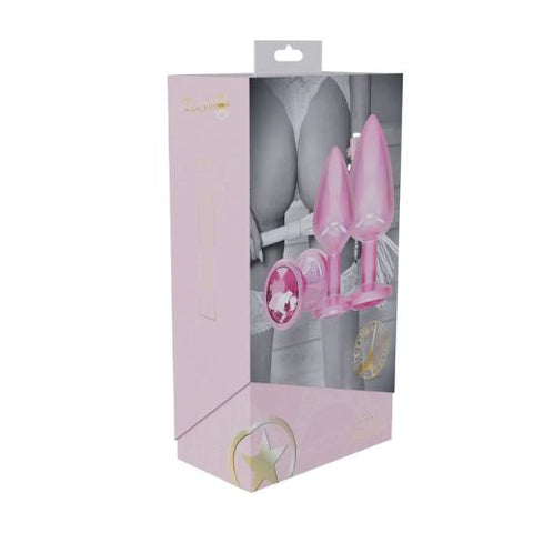 Paris Collection Metal Butt Plug Set Pink from Nice 'n' Naughty