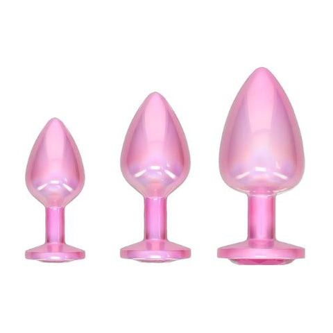 Paris Collection Metal Butt Plug Set Pink from Nice 'n' Naughty