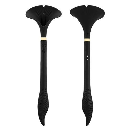 Petal Play Muse Double Vibrator Black Silicone from Nice 'n' Naughty