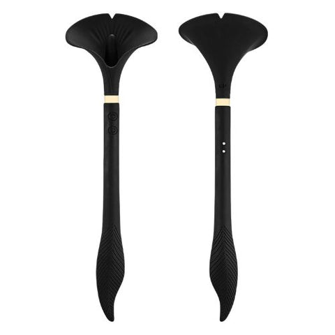 Petal Play Muse Double Vibrator Black Silicone from Nice 'n' Naughty