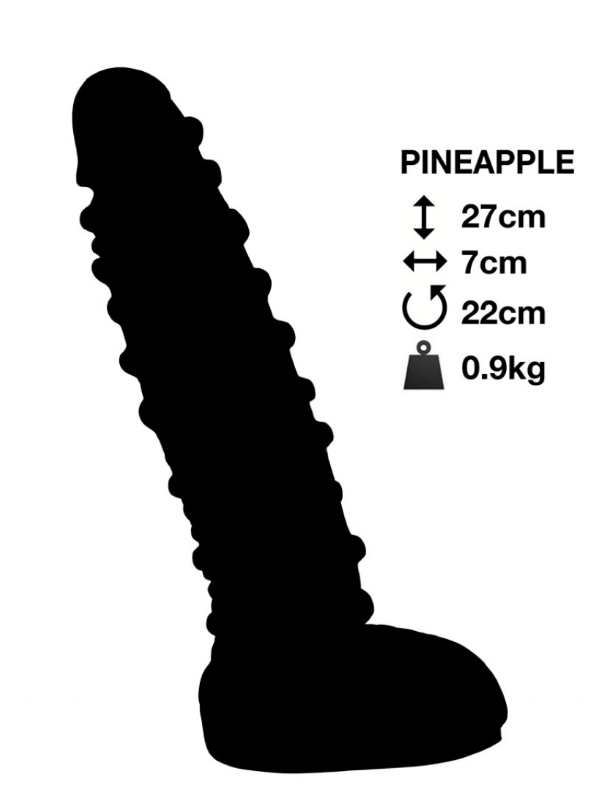 Pineapple Large Cock Black from Nice 'n' Naughty