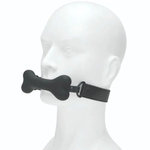 Prowler RED Bone Gag Silicone Black from Nice 'n' Naughty