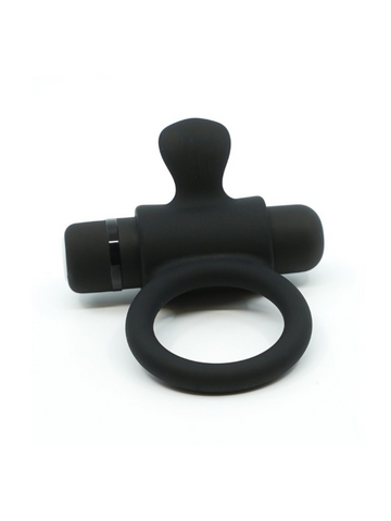 Sensuelle Silicone Bullet Cock Ring Black from Nice 'n' Naughty