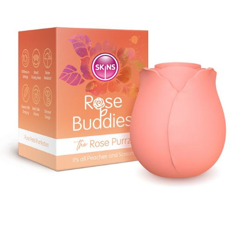 Skins Rose Buddies The Rose Purrz Peach Silicone from Nice 'n' Naughty