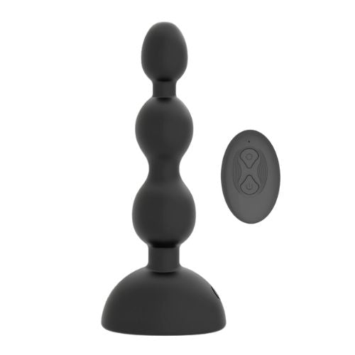 Toosh Remote Controlled Vibrating Anal Beads Black Silicone from Nice 'n' Naughty