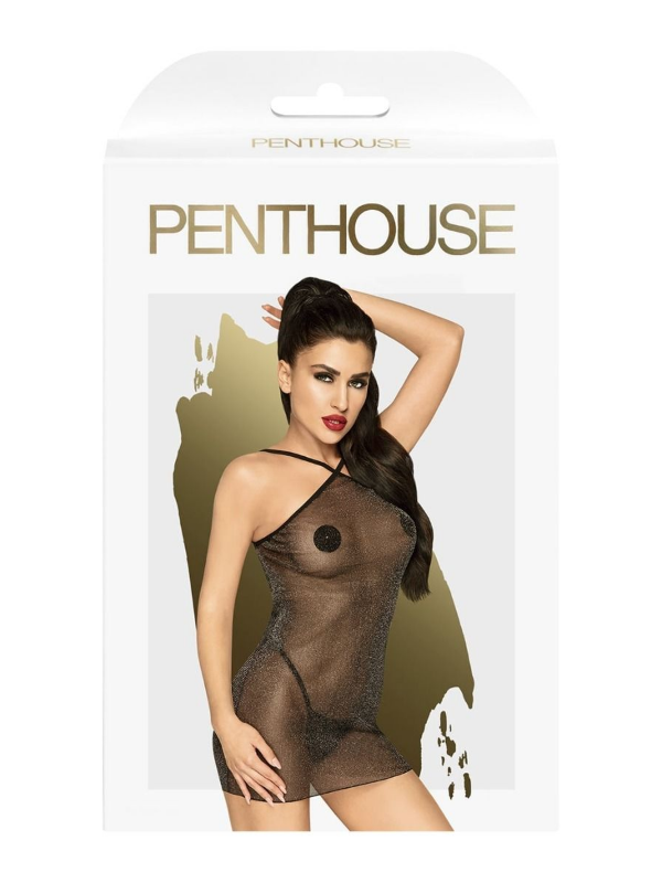 Penthouse Bombshell Mini Dress Black L/XL from Nice 'n' Naughty