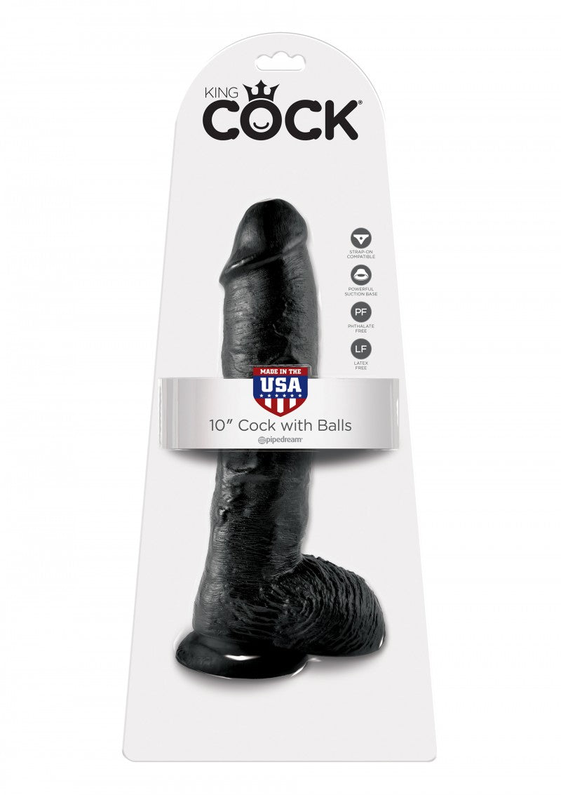 King Cock 10" Cock with Balls