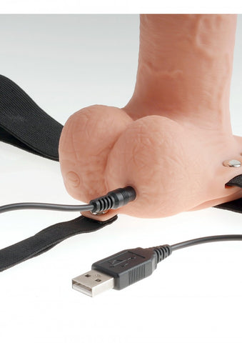 Fetish Fantasy 9" Hollow Rechargeable Strap On