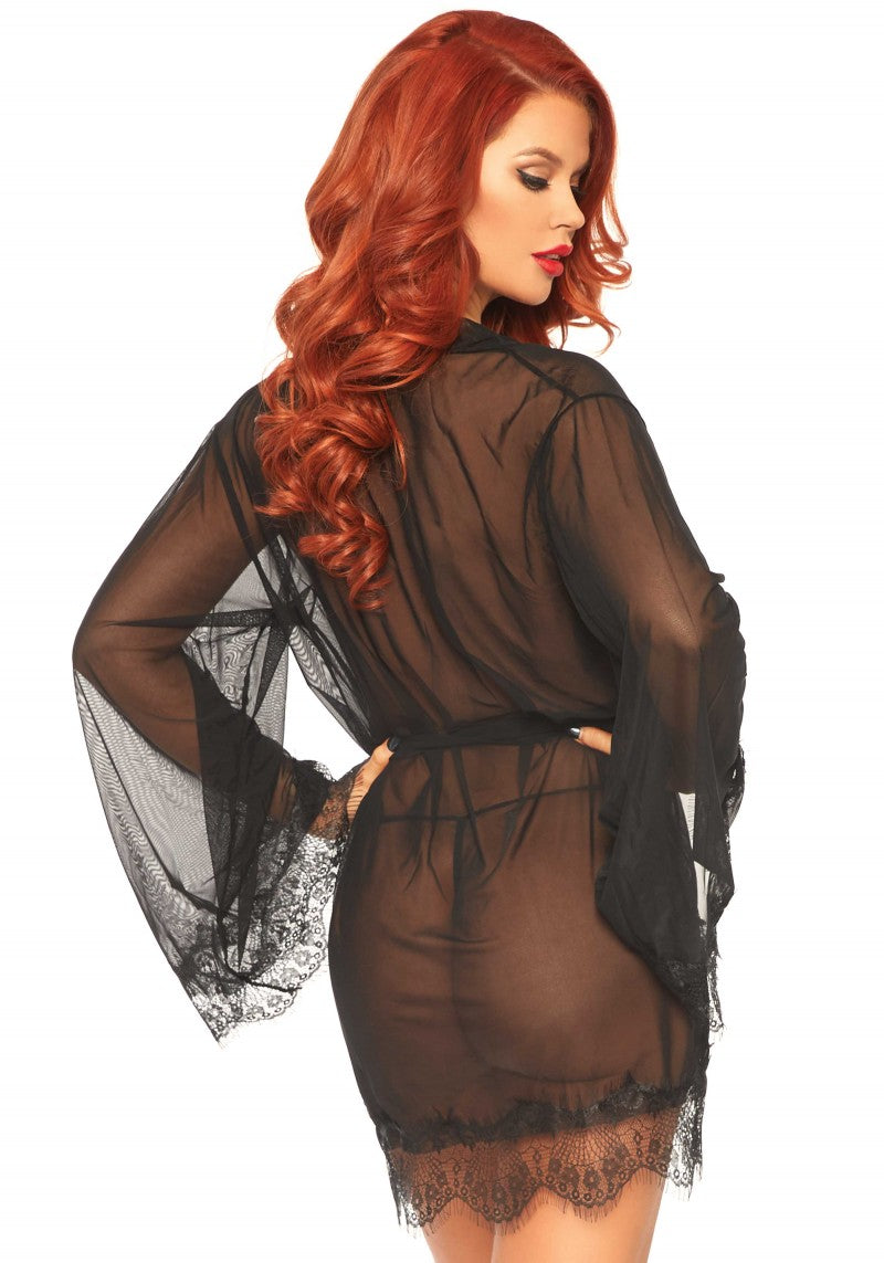 Leg Avenue Sheer Robe with Flared Sleeves