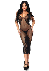 Leg Avenue Seamless Net And Lace Dress