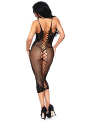 Leg Avenue Seamless Net And Lace Dress